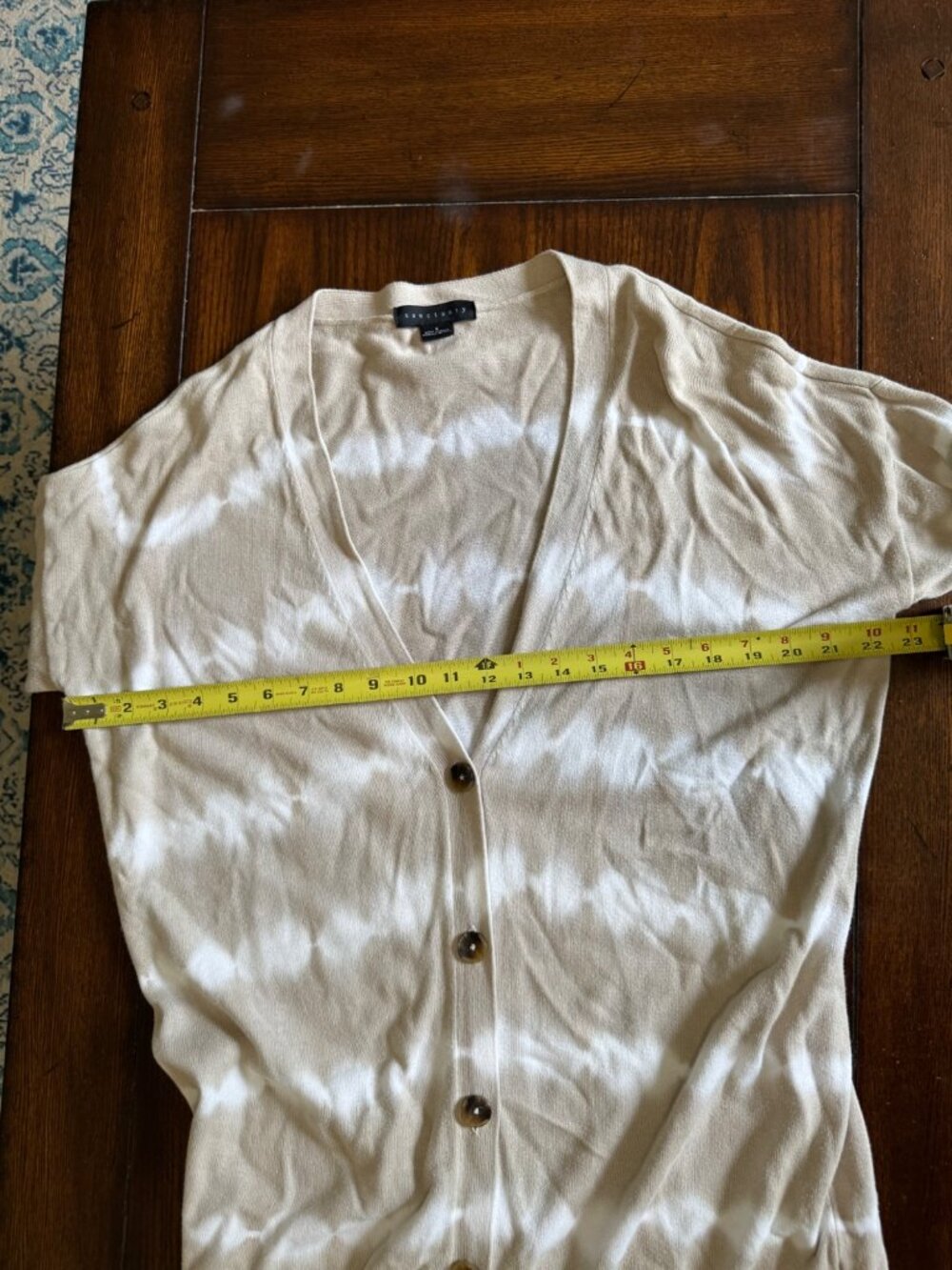 Sanctuary Knit Cardigan Sweater Beige Tie Dye Oversized Duster Length Sm - Picture 5 of 6